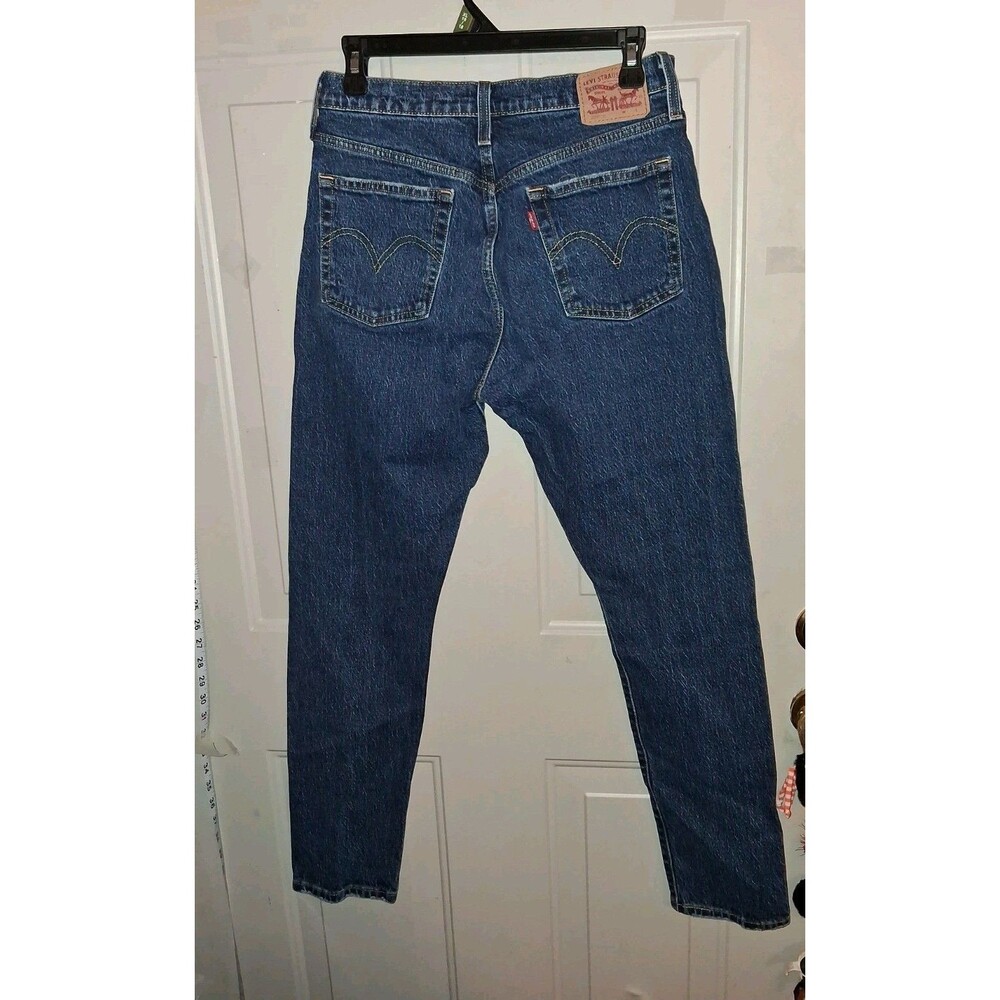 Levi's 501 Skinny Women's Jeans W28 L30 Dark Blue Distressed Button Fly